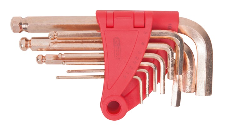 Clés mâles sphériques, 8 pcs