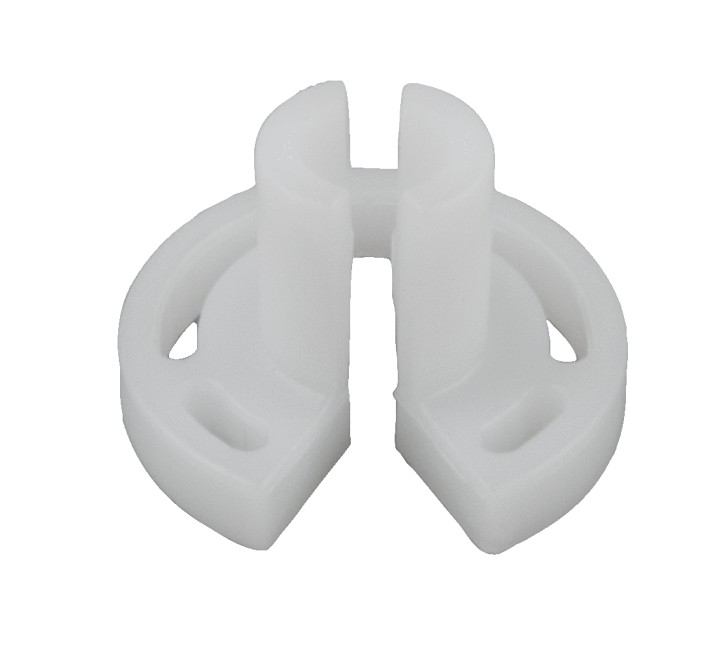 Clip déverou. PVC blanc 1/4''