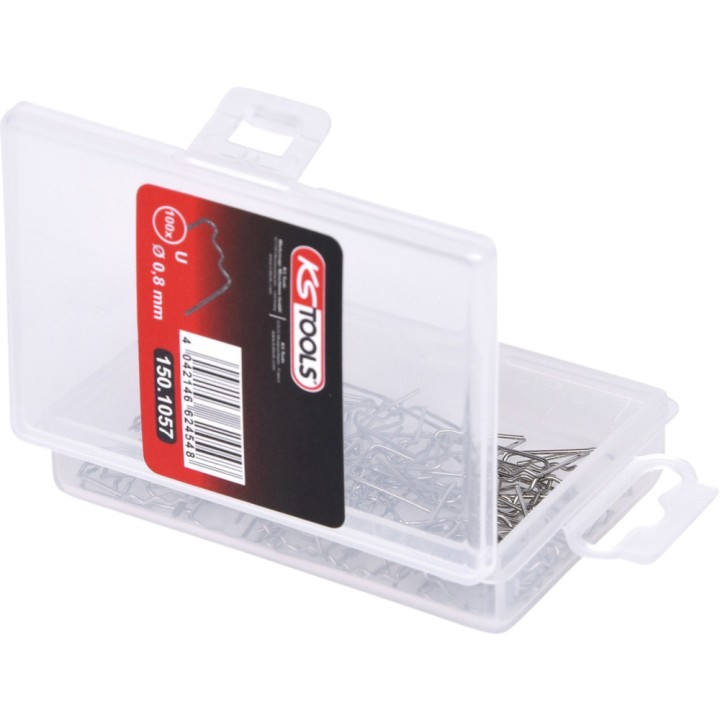 Clip répa. en U 0,8mm, 100pcs