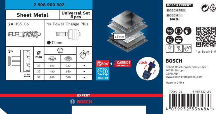 Coffret 3trépan MétalØ22;25;32