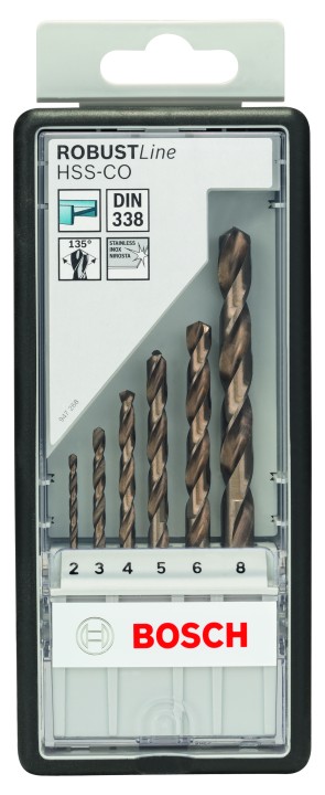 Coffret 6 forets HSS-Co PRO l'