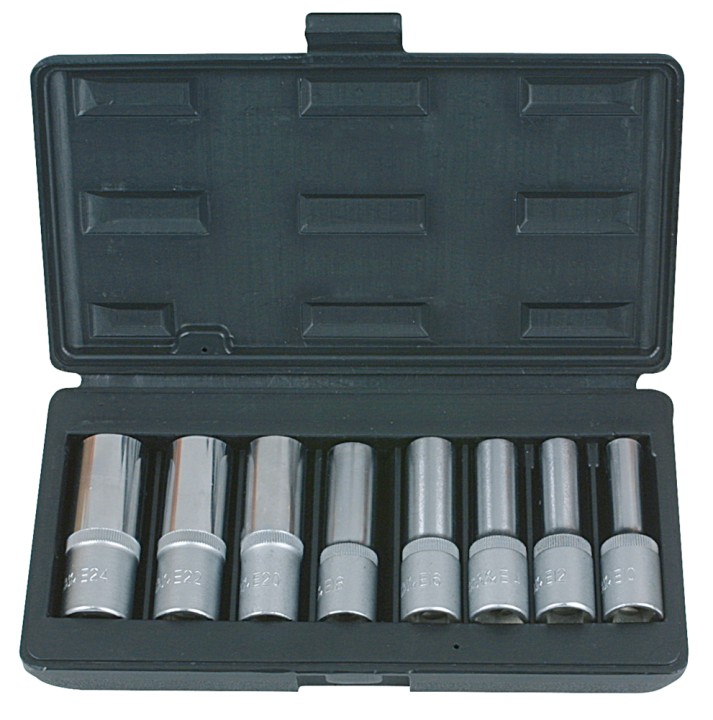 Coffret 8 douilles TORX E10-24