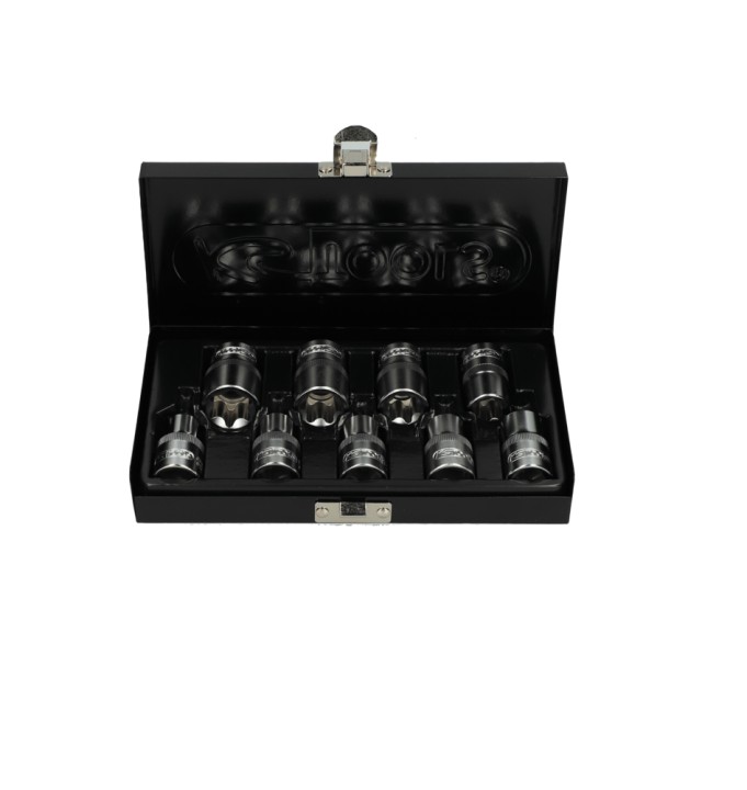 Coffret 9 douilles TORX E10-24