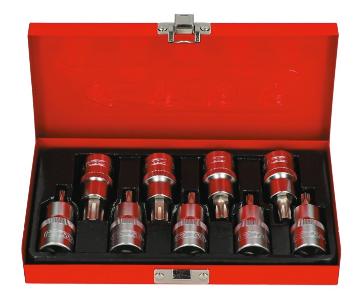 Coffret 9 douilles TORX E10-26