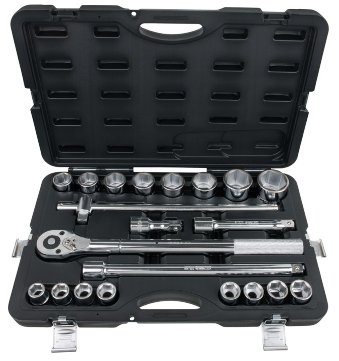Coffret douilles 6p 3/4 21pcs
