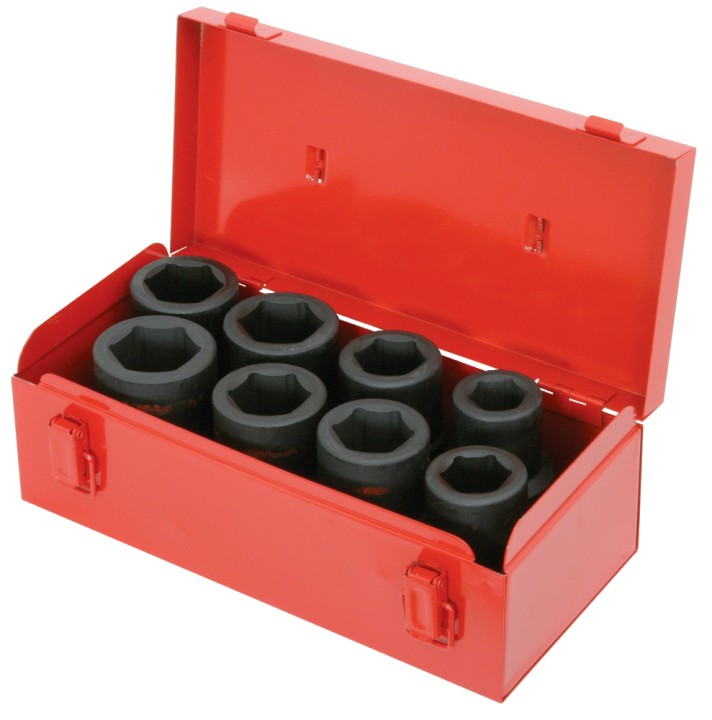 Coffret douilles lg choc, 1''