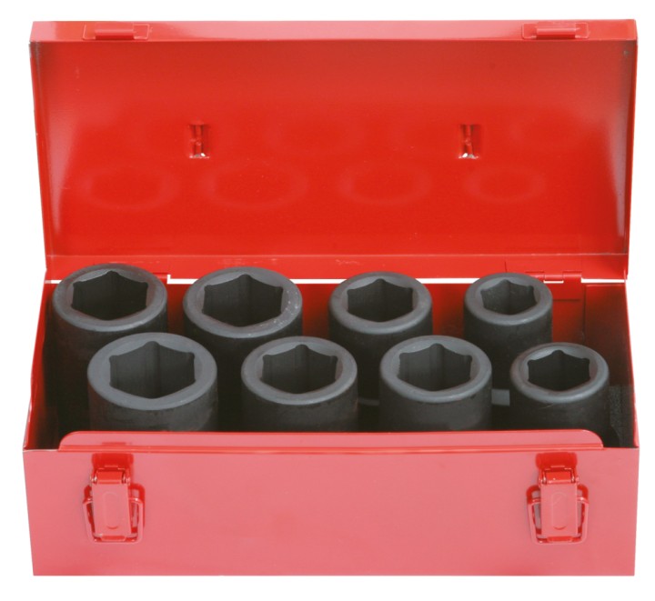 Coffret douilles lg choc, 1''