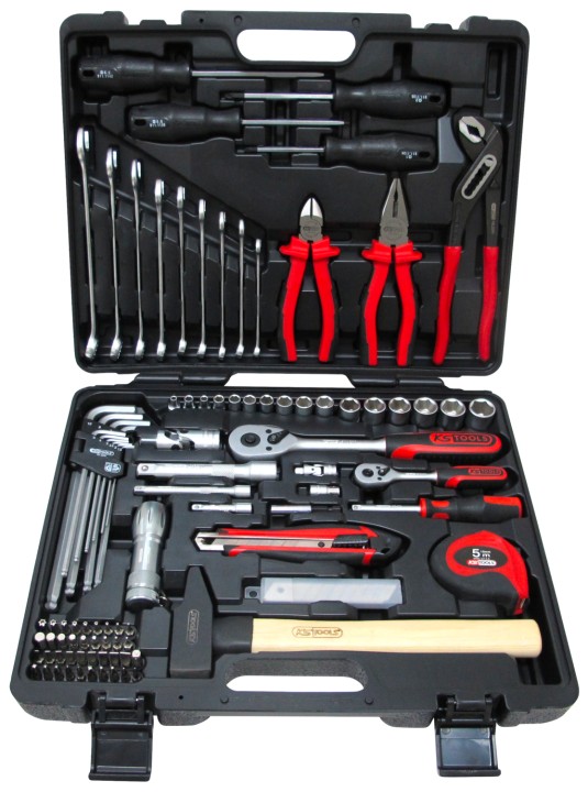 Coffret d'outillage généraliste 1/4'' - 1/2'', 103 pièces