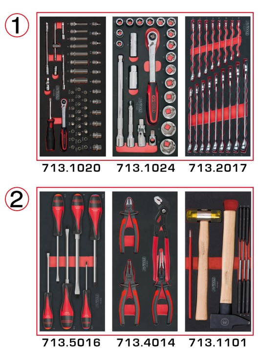 Compo 2 tiroirs servante 114pc