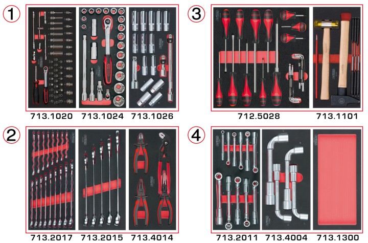 Compo 4 tiroirs servante 173pc
