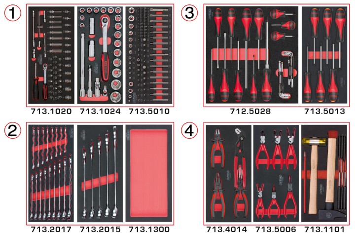 Compo 4 tiroirs servante 241pc