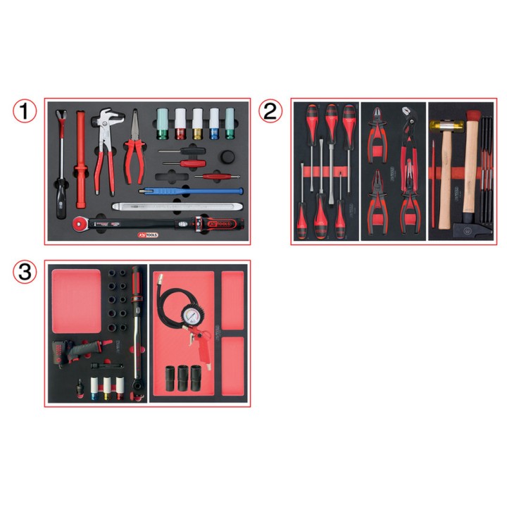 Compo Roue servante, 60 pcs