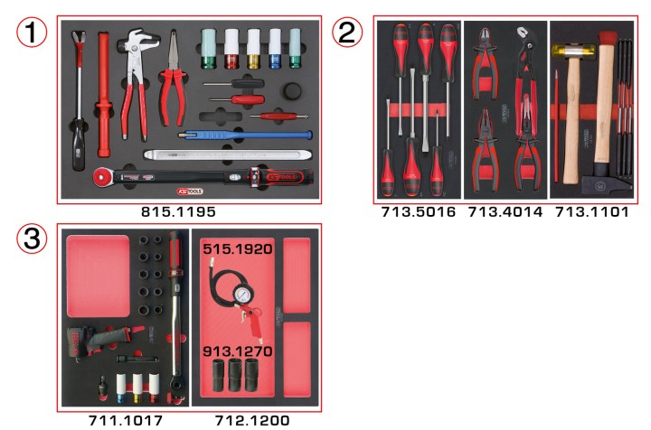 Compo Roue servante, 60 pcs