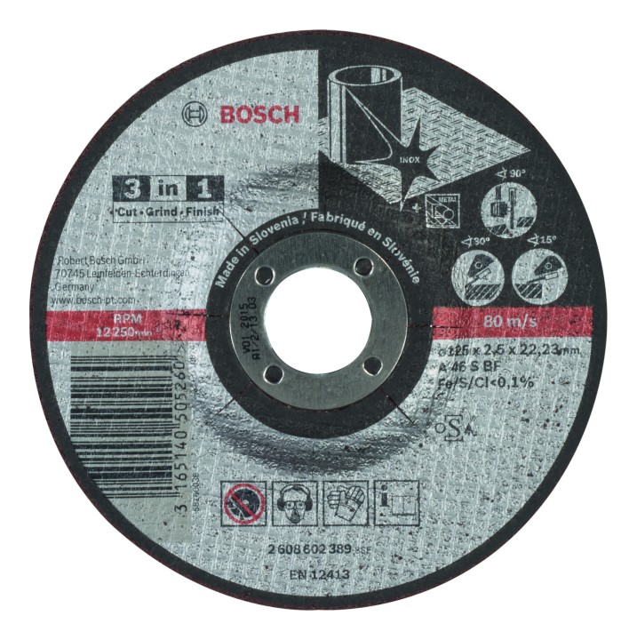 Disque 3-en-1 PRO Inox 125x2.5