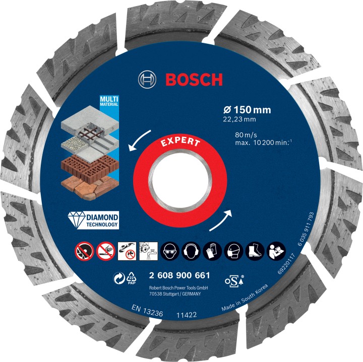 Disque Diam Multi-materiaux EXPERT 150x22.23x2.4x12mm