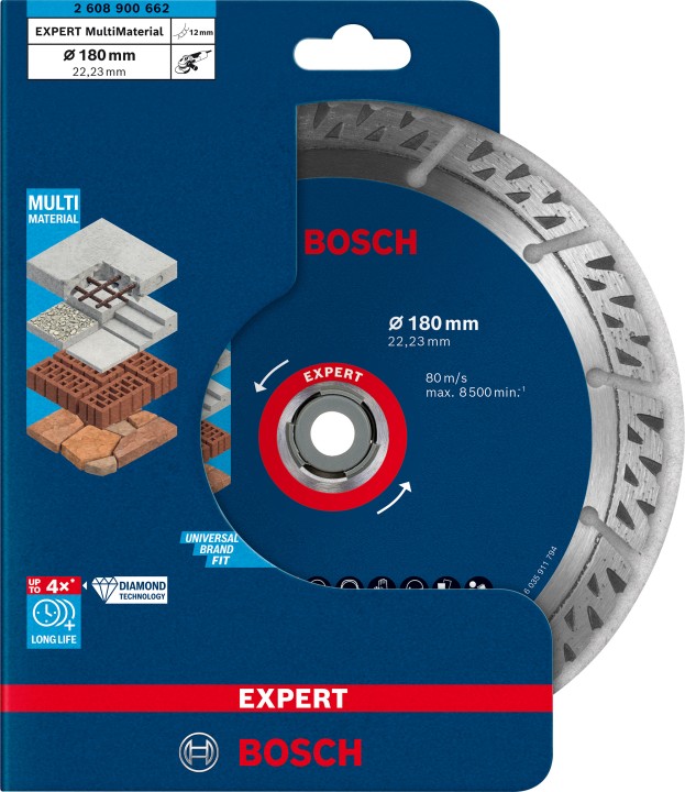 Disque Diam Multi-materiaux EXPERT 180x22.23x2.4x12mm