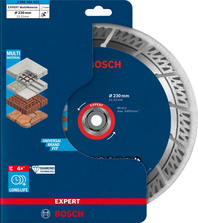 Disque Diam Multi-materiaux EXPERT 230x22.23x2.4x15mm