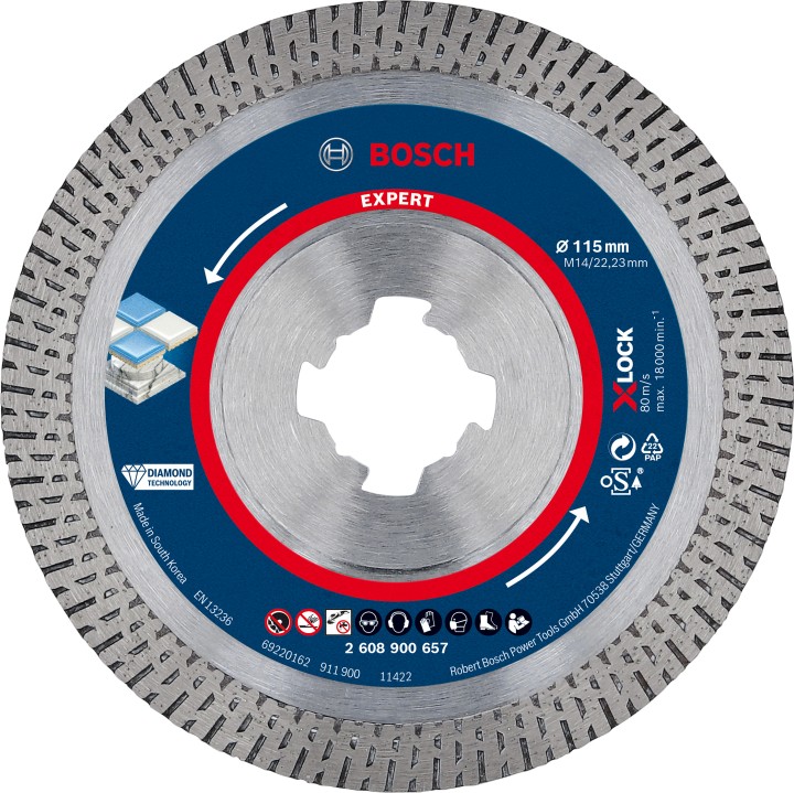 Disque Diam XLOCK Hard Ceramic EXPERT 115x22,23x1.6x10mm