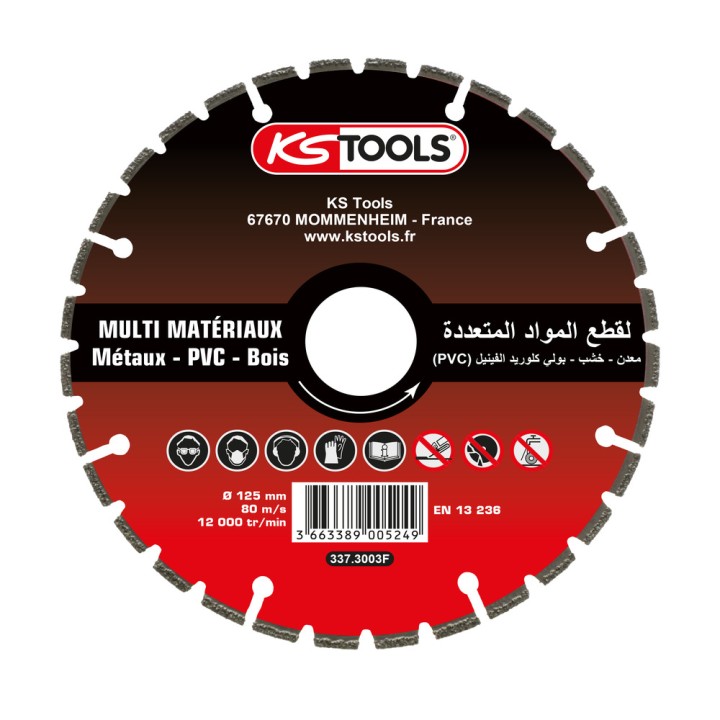 Disque diamant métaux-pvc-bois