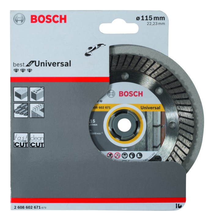 Disque Diamé Universal PRO turbo 115x22,23x12mm