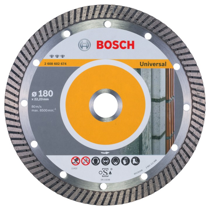 Disque Diamé Universal PRO turbo 180x22,23x12mm