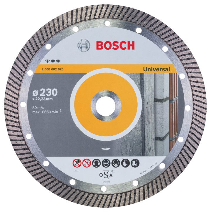 Disque Diamé Universal PRO turbo 230x22,23x12mm