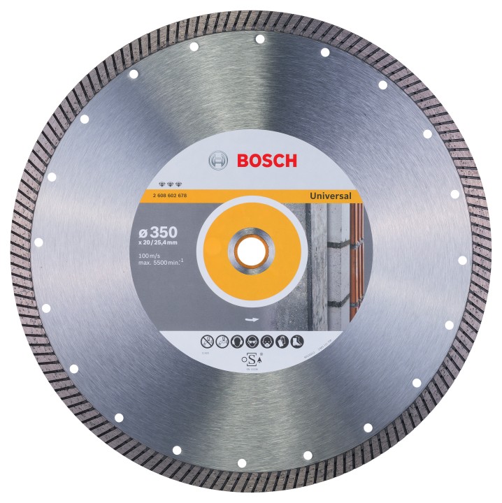 Disque Diamé Universal PRO turbo 350x20,00/25,40x15mm