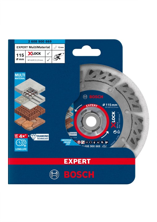 Disque Diamnd XLOCK Multi-materiaux EXPERT 115x22,23x2.4x12mm