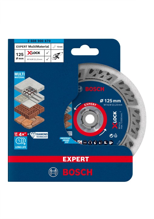 Disque Diamnd XLOCK Multi-materiaux EXPERT 125x22,23x2.4x12mm