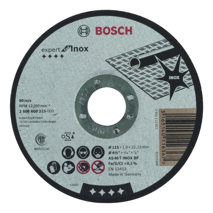 Disque PRO Métal Inox 115x1.6x