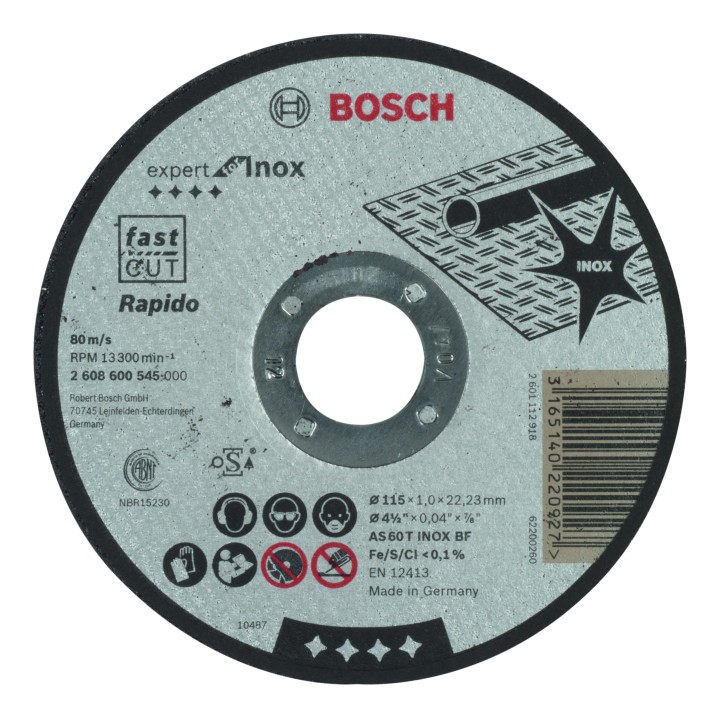 Disque PRO Métal Inox 115x1x22