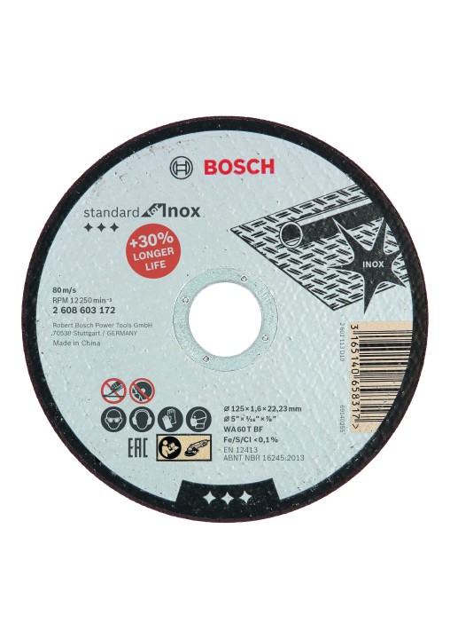 Disque PRO Métal Inox 125x1.6x