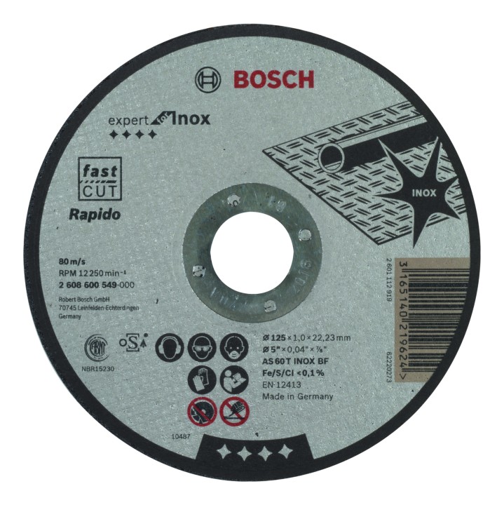 Disque PRO Métal Inox 125x1x22