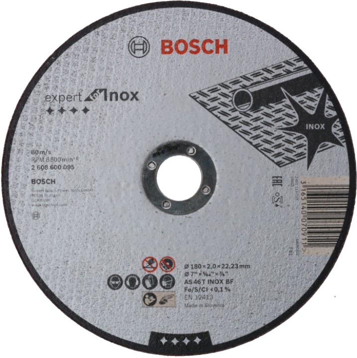 Disque PRO pour l'Inox 180x2x2