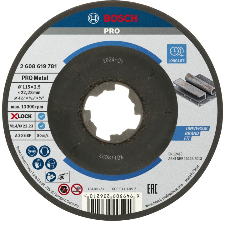Disque PRO X-Lock Métal 115x2.