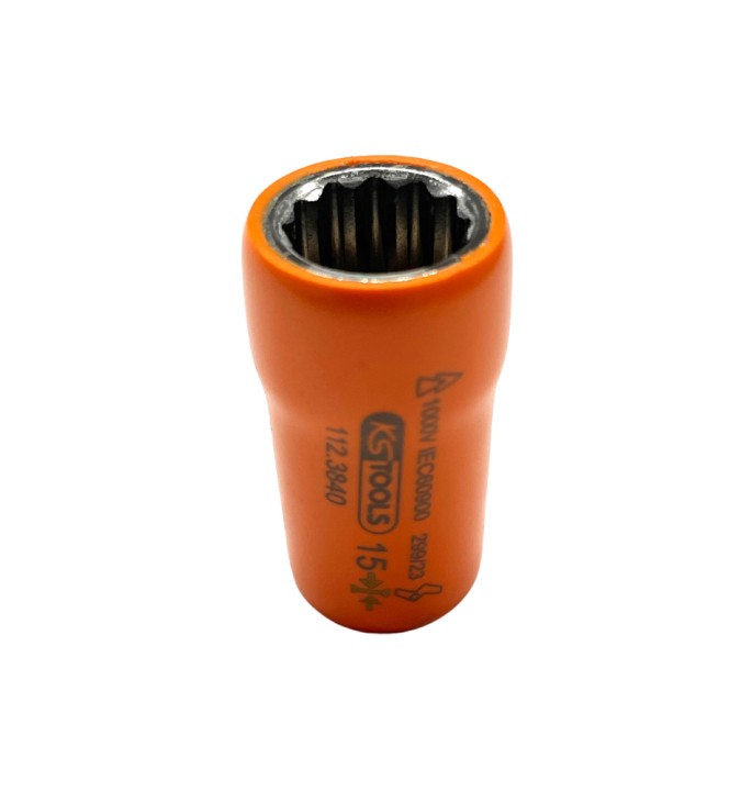 Douille isolée 3/8'' 12p, 15mm