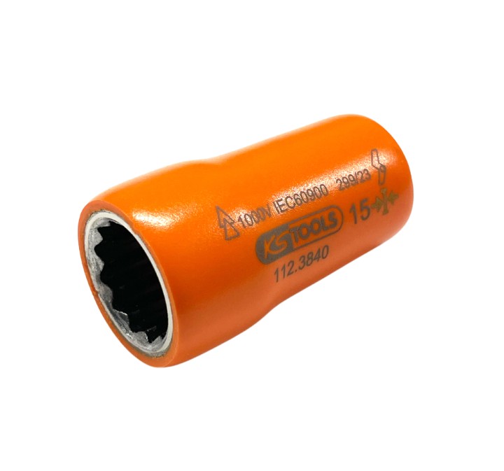 Douille isolée 3/8'' 12p, 15mm