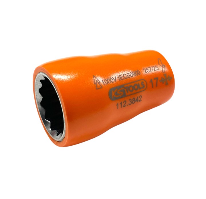 Douille isolée 3/8'' 12p, 17mm