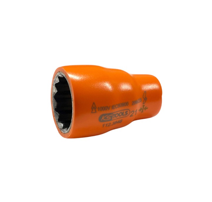 Douille isolée 3/8'' 12p, 21mm