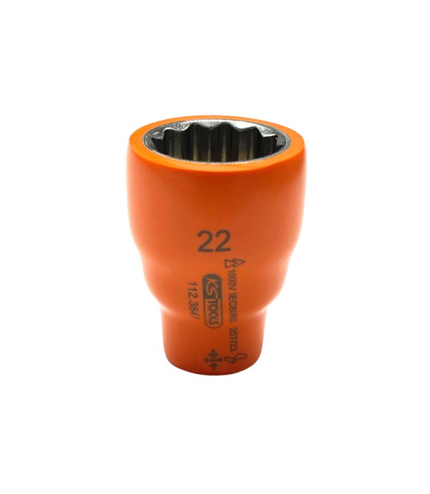 Douille isolée 3/8'' 12p, 22mm