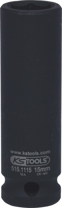 Douille lg choc 12p 1/2, 15mm