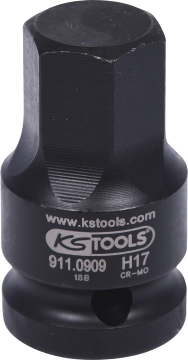 Douille tourn choc 6p 1/2 17mm