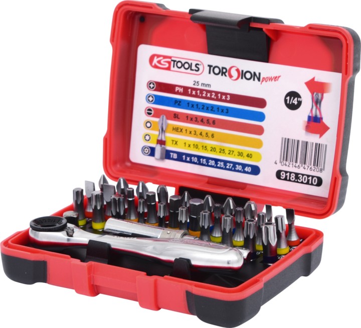 Embouts 1/4'' TORSION 32 pcs