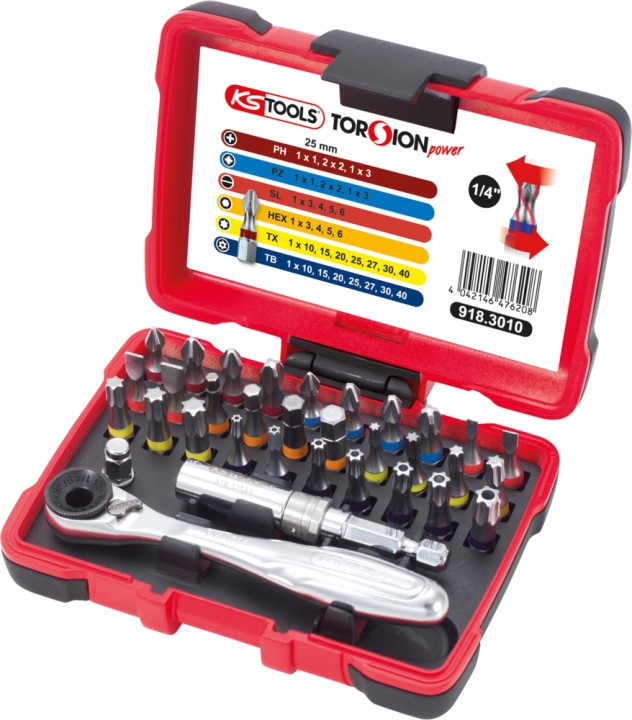 Embouts 1/4'' TORSION 32 pcs