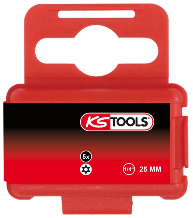 Embouts L.25mm 1/4'' T15 percé