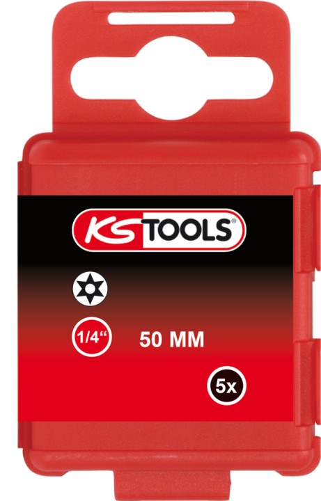 Embouts L.50mm 1/4'' T30 percé