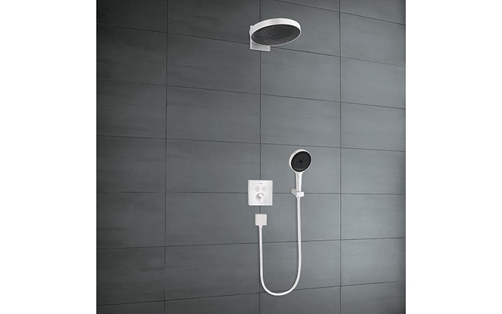 Encastrés Ensemble de douche encastrée thermostatique  Rainfinity 360/ ShowerSelect E Blanc Mat