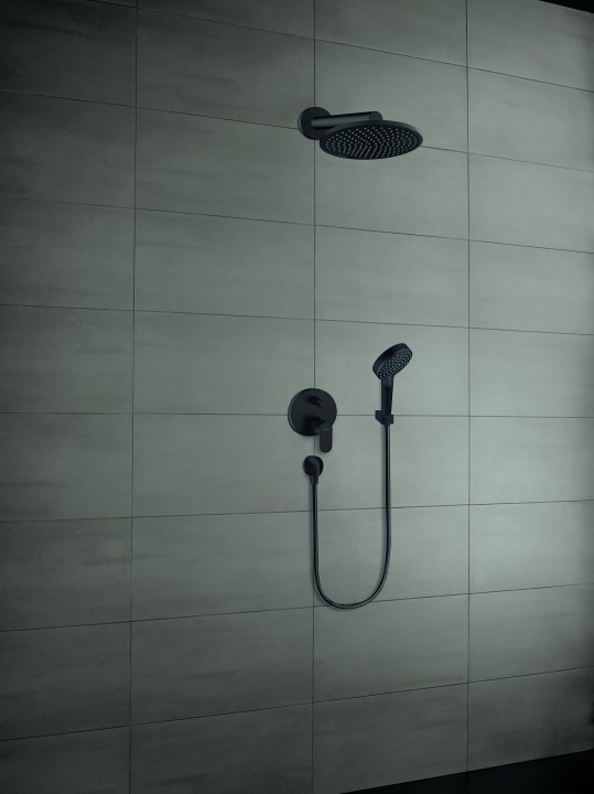 Ensemble de douche encastrée Crometta S 240 EcoSmart Noir mat