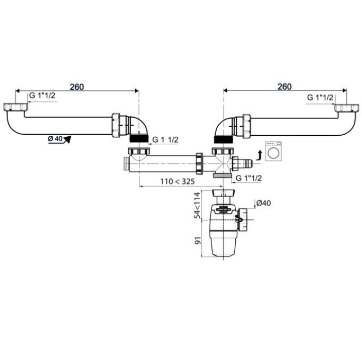 ENSEMBLE LAVABO 2 VASQUES NEO AIR