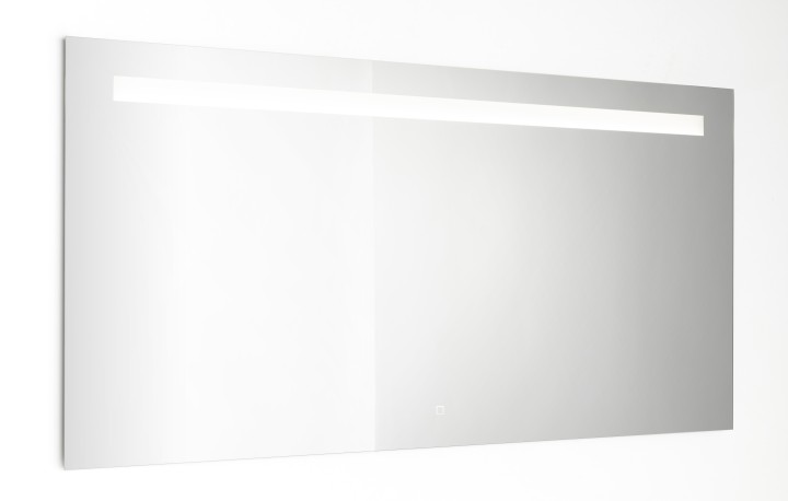 Ensemble meuble bas Graphic H 69 cm x L 120 cm, plan double vasque et miroir lumineux